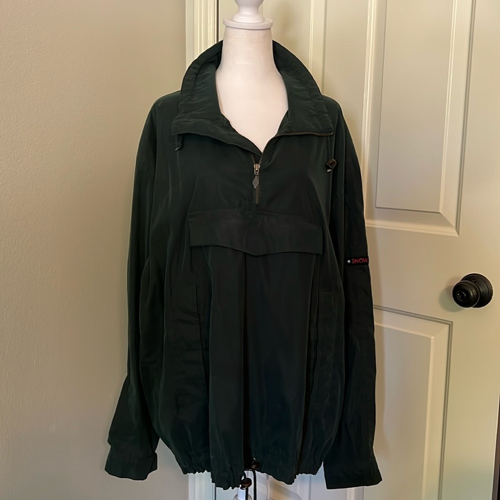 SDI Winter pull over snow jacket. Forest Green size extra large sueded texture.